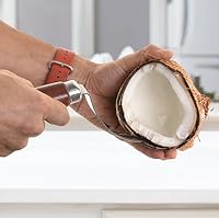 Coconut Meat Removal Tool – Curved Stainless Steel Blade – E...