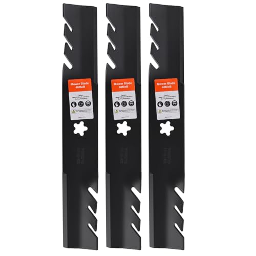 Hipa 3-Pack 532180054 Mulching Mower Blades 5-Point Star Set for Husqvarna Z248F YTH24V48 YTH24K48 48 inch Riding Mower Lawn Mower Models Replace 180054 173920 Blade