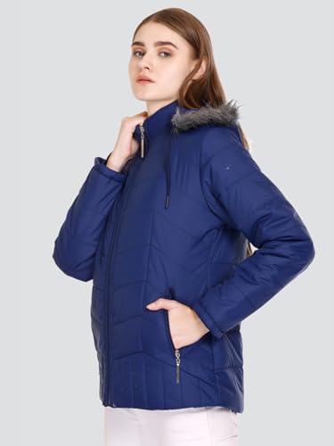 Image of RARE TIMES Women's Stylish Solid Full Sleeves Jacket | Winter Wear Quilted Jacket for Travelling | Regulaer Fit Puffer Jacket For Women