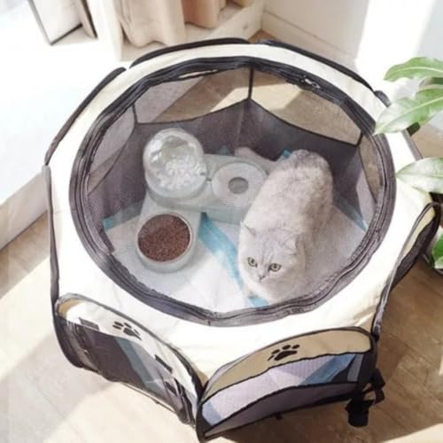 Casinha para Cães e Gatos Cercado Pet Portátil e Dobrável para Cães e Gatos com Tecido Impermeável d