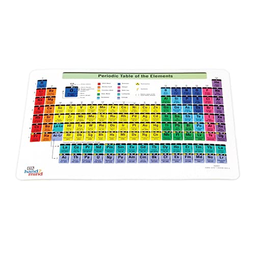 Hand2Mind Connecting Color Tiles Periodic Table For Kids Ages 10-13, Learn About Elements And Chemistry At Home, Tiles Have Atomic Number, Symbol, Weight, And Electron, Homeschool Supplies (163 Tiles) #TOP2
