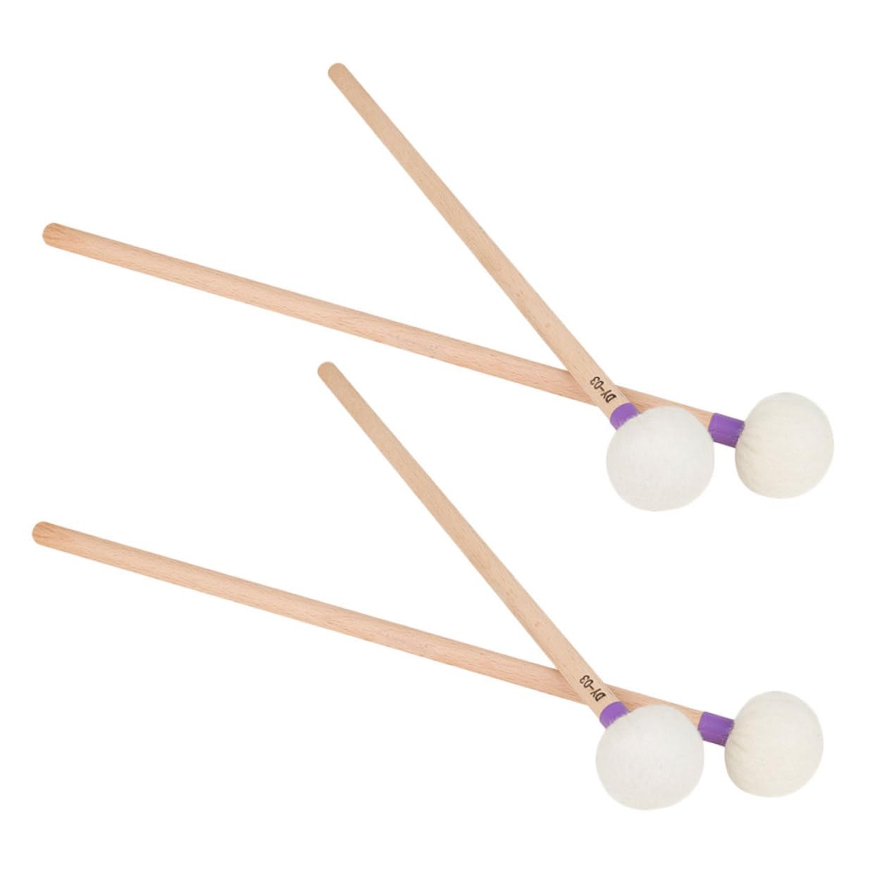 Mazos de Percusión de Fieltro Púrpura, 4 Piezas para Conciertos | Tono Claro y Afinación Precisa, Golpe Estable, Diseño Elegante para Actuaciones en Escenario
