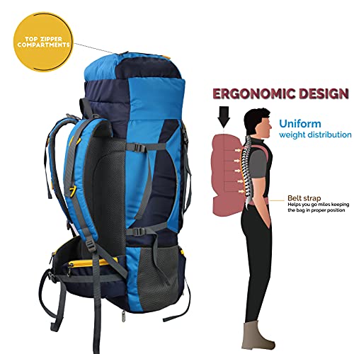 TRAWOC 60 Liter Travel Backpack Hiking Trekking Bag Camping Rucksack, 1