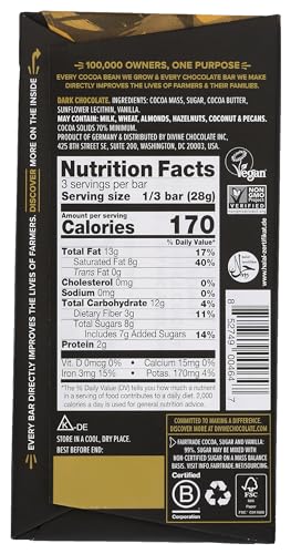 DIVINE CHOCOLATE Chocolate, 70% Deliciously Rich Dark Chocolate, 3 Oz - Thumbnail 2