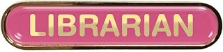 Capricornone Librarian Gel Domed Pink School Bar Badge