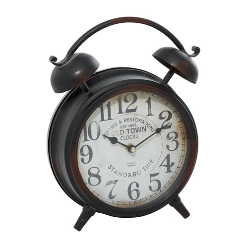 Deco 79 Metal Clock with Bell Style Top, 10" x