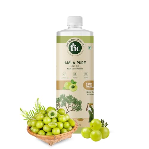 The Herbal Chemist Raw Amla Pure Juice | 100% Natural Vitamin C Tonic | Boosts Immunity, Hair Streng...