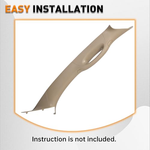 ECOTRIC A Pillar Interior Trim Handle Right Compatible with 2004-2008 Ford F150 F-150 2006-2008 Lincoln Mark LT Replacement for 4L3Z-1503598-AAC Grab Handle Passenger Side (TAN) by ECOTRIC - Image 4
