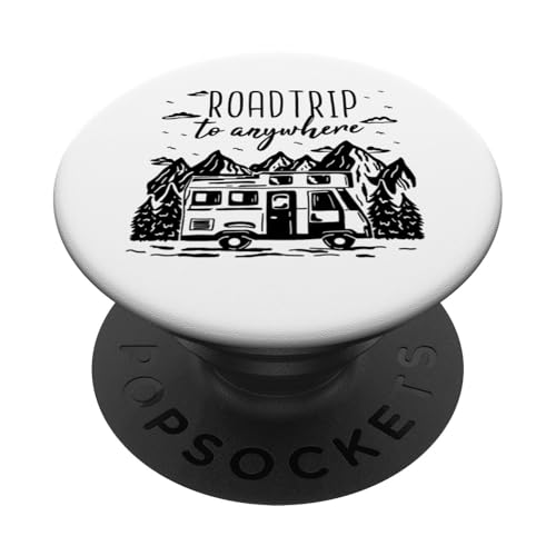 RV Camping Funny - Viaggio su strada verso qualsiasi luogo PopSockets PopGrip Adesivo