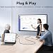 4K 60Hz USB C auf HDMI Kabel 1m, 2K 144Hz hohe Bildwiederholrate, Thunderbolt 4/3 zu HDMI 2.0 HDR HDCP 2.2, Typ-C auf HDMI Kabel kompatibel mit iPhone 16/15 Pro Max, MacBook, iPad, Samsung Galaxy