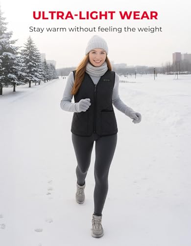 KEMIMOTO Womens Heated Vest with Battery Pack Included, Heated Jackets for Women, Women's Zip Up Winter Electric Quilted Vest4