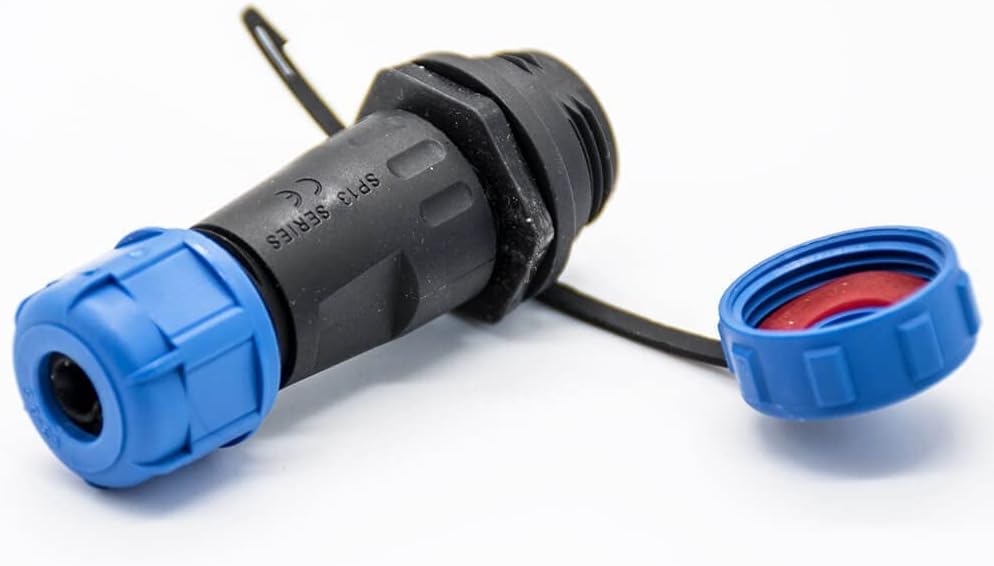 SP13 2 Pin Waterproof Connector Male ANG Female Plug Dustproof Solder Type for Cable IP68