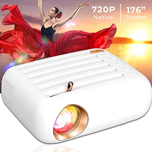 Image of BIGASUO Mini Projector with 5G WiFi and Bluetooth, Portable Projector 1080P Supported 120ANSI, Bluetooth Movie Projector for Bedroom /Outdoor, Compatible with iOS /Android /Laptop (BGP9)