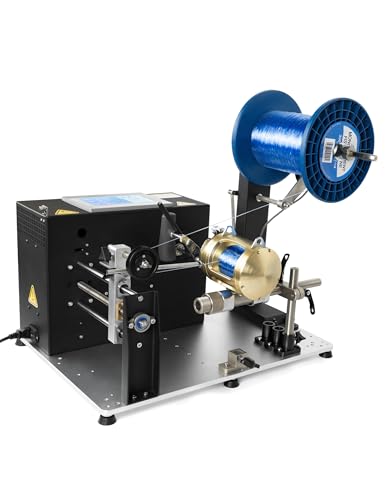 BLUEWING Automatic Line Winder Model A (PLC) Electric Fishing Line Spooling Machine for Winding & Releasing Conventional Baitcasting and Spinning Reels
