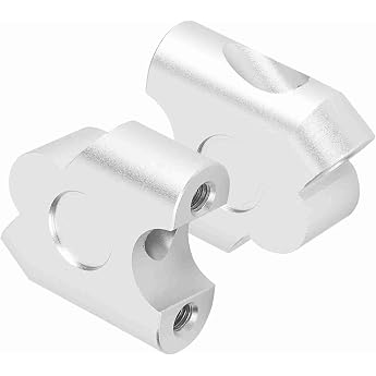 Aramox Universal Motorcycle Handlebar Riser 22 mm Handlebar Riser Rear Adapter for Handlebar Chrome
