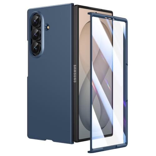 Doeshine Coque Z Fold 8 Ultra, Mince, Verre Trempé Protection Écran, Bleu