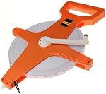 Open Reel Fiberglass Tape Measure 100 Meter 330 FT Measuring Tape (Red)