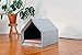 Rexproduct - PetHome Hundehütte mit Liegefläche und Dach I Biss- und Kratzfest I Gute Schalldämmung I Umweltfreundlich & Einfach zu Montieren I Größe S (60x42x43 cm) - Dunkelgrau und Rot