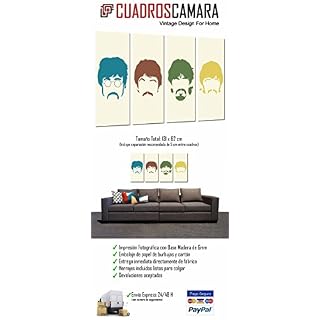 Cuadros Cámara Cadre photo Les Beatles, John Lennon, Paul Mccartney, Famoso, musique, multicolore, 131 x 62 cm XXL - Les Beatles, Paul McCartney, John Lennon, RIngo Starr, George Harrison Cuadros Cámara Cadre photo Les Beatles, John Lennon, Paul Mccartney, Famoso, musique, multicolore, 131 x 62 cm XXL – Image 2
