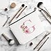 Pink Monogram Makeup Bag, Initial G, Cosmetic Bag Personalized Travel Organizer Bags Makeup Pouch, Monogrammed Gifts for Women Girls Friend Sisters Coworker Bridesmaid Wedding Bridal Shower Gifts