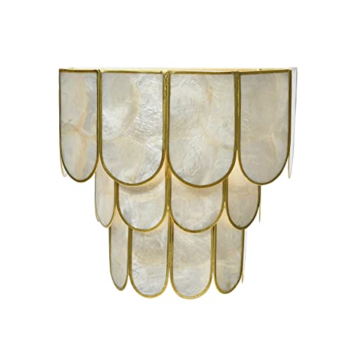 4-Tier Capiz and Metal Wall Sconce by Creative Co-Op - Used condition - US$84.36