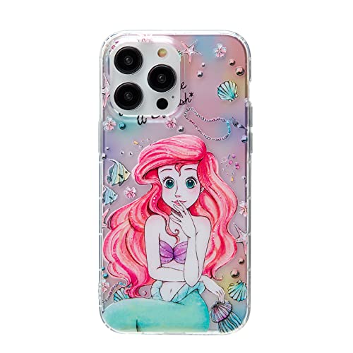 Ifilove For Iphone 14 Pro Max Cute Case, Girls Kids Women Cute Cartoon Ariel Princess Character Slim Soft Tpu Clear Protective Case Cover For Iphone 14 Pro Max 6.7 Inch (Ariel) #TOP1