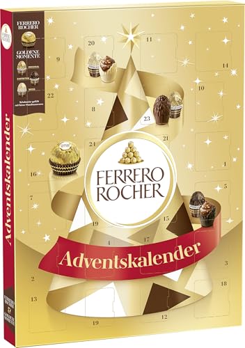Calendarios de adviento de chocolate 26 Calendario de Adviento Ferrero Rocher - Golden Moments - Calendario Adviento Ferrero 258 gramos