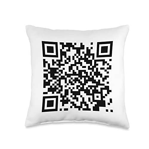 Rick Roll QR Throw Pillow