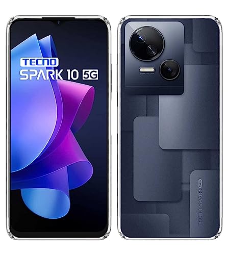 Image of COVERBLACK Soft Rubber Silicon Clear Case Back Cover Compatible for Tecno Spark 10 5G - Transparent