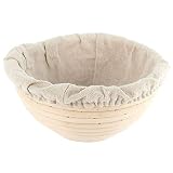 XDLEX Bread Proofing Baskets Set of 1 10 inch Round Shaped Dough Proofing Bowls w/Liners Perfect for