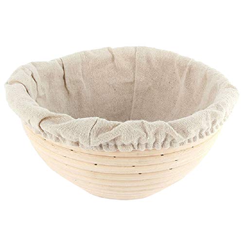 Xdlex Bread Proofing Baskets Set Of 1 10 Inch Round Shaped Dough Proofing Bowls W/Liners Perfect For Professional & Home Sourdough Bread Baking #TOP3