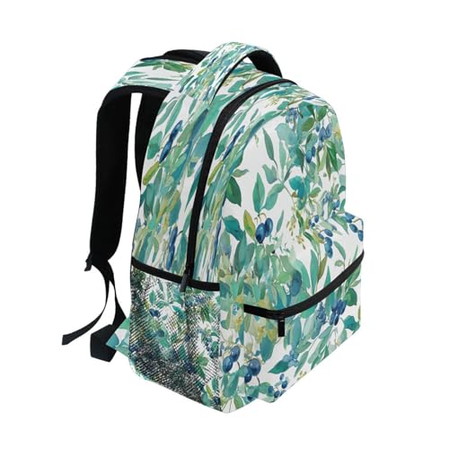 Sac à dos feuilles vertes imperméable anti-déchirure pour écolier - 2