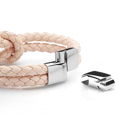 Pulsera de cuero rosa 16cm para mujer, genuino con caja regalo, lazo, joyería, pulseras brazalete novia, hermana, hija, pareja, regalos by SERASAR - Used condition - Image 8