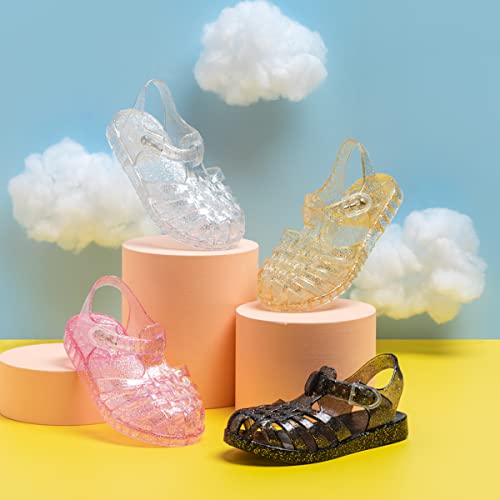 Kidsun Toddler Girls Jelly Sandals Soft Rubber Sole Closed Toe Beach Summer Shoes Mary Jane Dress Princess Flat #TOP2