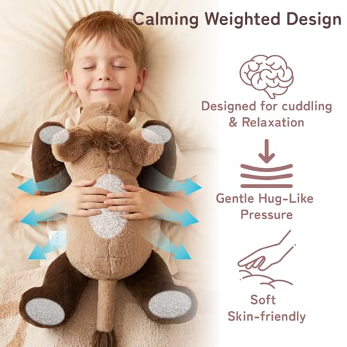 Image of Niuniu Daddy Weighted Wild Boar Stuffed Animal for Kids & Adults, 20 Inch 3.3lb Large Plush Toy with Soft Fur, Weighted Plushies Pillow for Sensory Calm, Huggable Gift for Everyday Comfort