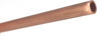 Paquete Tubo recto de cobre rojo, 1 mm de espesor, 20 mm de diámetro interior, 500 mm de longitud, for aplicaciones de plomería y electricidad. Edificios(OD 10 x ID 6mm)