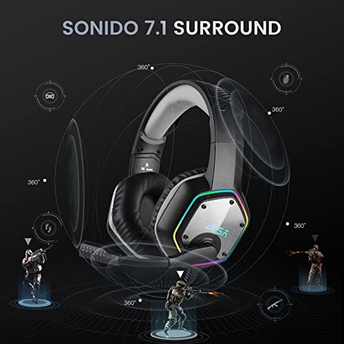 Cascos gaming con micrófono cancelación ruido para Laptop y PC 3