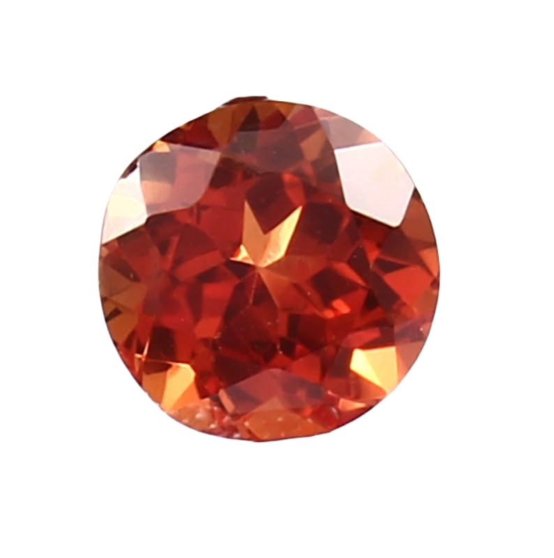Saphir orange naturel 8 mm gemme ronde à facettes bricolage bijoux bague collier