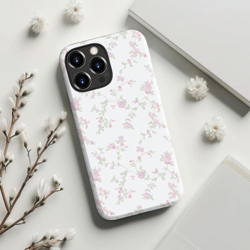 Coque iPhone 14 Pro double couche antichoc compatible induction motif fleurs - 4