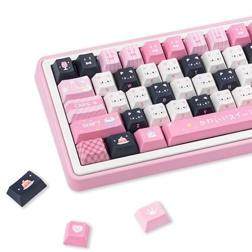 COOMICKEY PBT �L�[�L���b�v 145�L�[ ���킢���L�̃L�[�L���b�v ���،^ �s���N �u���b�N �L�[�L���b�v �`�F���[�v���t�@�C�� �J�X�^���L�[�L���b�v Cherry Gateron MX Swithes���J�j�J���Q�[���L�[�{�[�h�p