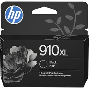 HP 910XL Black High-Yield Ink Cartridge | Works with OfficeJet 8010, 8020 Series, OfficeJet Pro 8020, 8030 Series | Eligible for Instant Ink | 3YL65AN