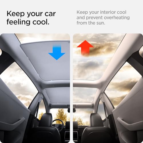 Image of Spigen Double-Layered CryoShade Roof Sunshade Designed for Model 3 Highland (Standard, Premium & Performance 2024 /2025 /2026) with UV Protection