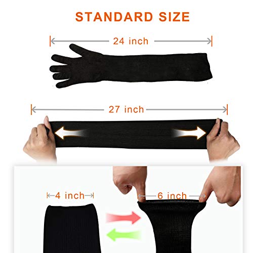 CAWANFLY Protective Kevlar Gloves with Sleeves - Level 5 Protection, Heat & Cut Resistant for Welding, Kitchen, Gardening