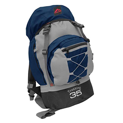 0035 - MOCHILA TREKKING 35 - MARINHO COM CINZA