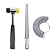 Produktbild Magiin Ringgrößenmesser Jewelers Gummi Hammer Ringmaß Dorn Set Messgerät Ringmesser Metall Werkzeug für Schmuckherstellung Messen