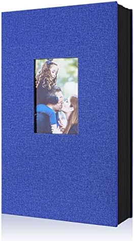 Benjia Photo Album 6x4 Slip in, Linen Extra Large Capacity 1000 Pockets Photo Albums Holds Landscape and Portrait 10x15cm Picture Black