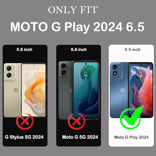KECAI for Motorola Moto G Play 2024 Case with Belt Clip Holster,Built-in Screen Protector,Heavy Duty Shockproof Drop Protection Military Grade Durable Full Body Phone Cover with Kickstand (Deep Green) by KECAI - Used condition - Image 6