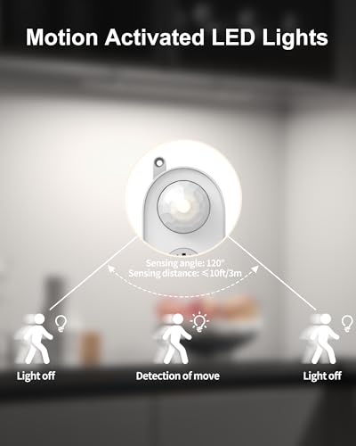 Image of ASOKO Motion Sensor Dimmable Led Under Cabinet Light, 12 inch Daylight White
