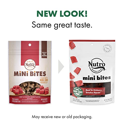 Nutro Mini Bites Small Natural Dog Treats Beef & Hickory Smoke Flavor, 4.5 Oz. Bag.(Pack Of 8) #TOP2