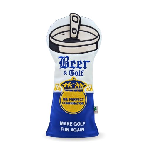 Foretra Driver Headcover - Golfers Goodness Beer Can Novelty Funny Golf Club Covers - Premium Quality Golfer Head Covers for Men Women Essential Golfing Accessory Universal Fit (Beer Can)